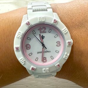 Judith Ripka Pink White Watch